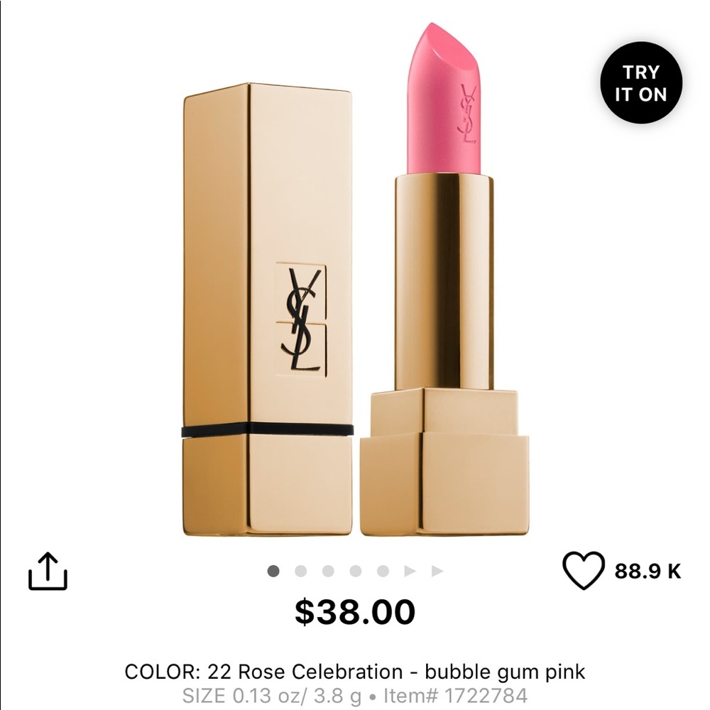 💋New ysl rose celebration 22 rouge pur couture